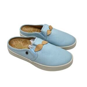 Spenco | Audrey Blue Canvas Orthotic Comfort Slip On Mules Clogs